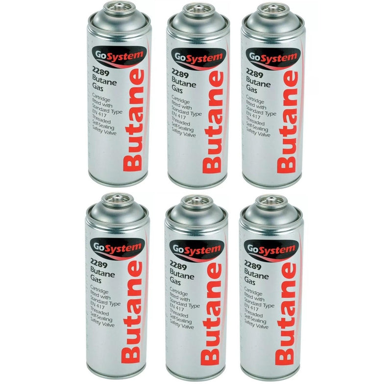 6x Go System Butane Gas Cartridge 277G, for Camping, Cooking, and Outdoor Use Go System - UK Camping And Leisure
