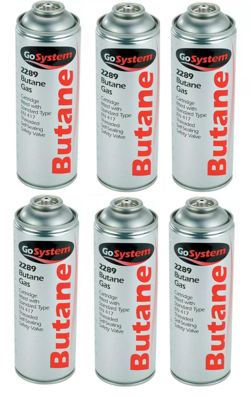 6x Go System Butane Gas Cartridge 277G, for Camping, Cooking, and Outdoor Use Go System - UK Camping And Leisure
