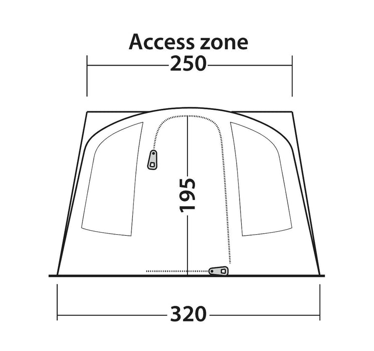 Outwell Fresno Driveaway Awning Grey Outwell - UK Camping And Leisure