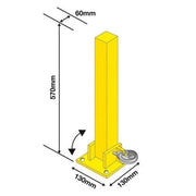 Maypole Security Parking Post Driveway Bollard Fold Down, Padlock & Anchor - View 6