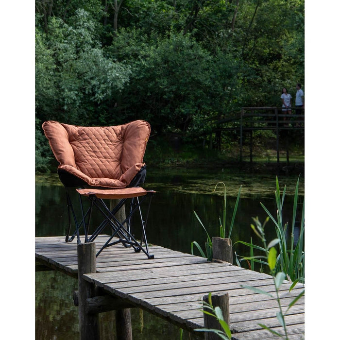 Bo-Camp Industrial Collection Stool Mentone Steel Clay Bo-Camp - UK Camping And Leisure