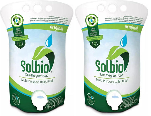 2x Solbio Organic Chemical Toilet Fluid Waste & Flush 1.6L x40 Doses Solbio - UK Camping And Leisure