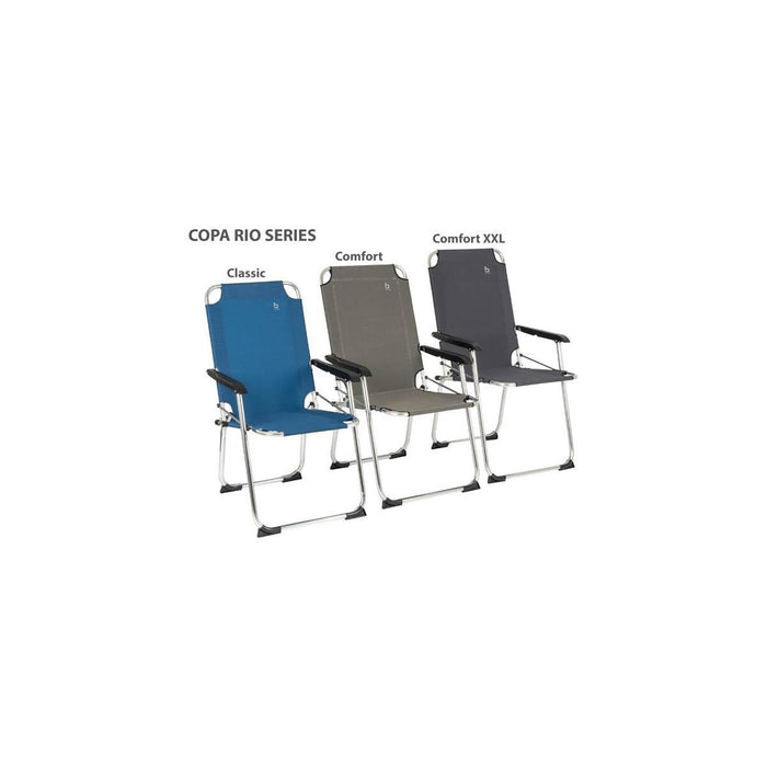 Bo-Camp Chair Copa Rio M Aluminium Graphite Bo-Camp - UK Camping And Leisure