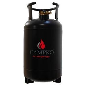 Campko Refillable Gas Bottle 30 Litres With 80% Multivalve 109664 Campko - UK Camping And Leisure