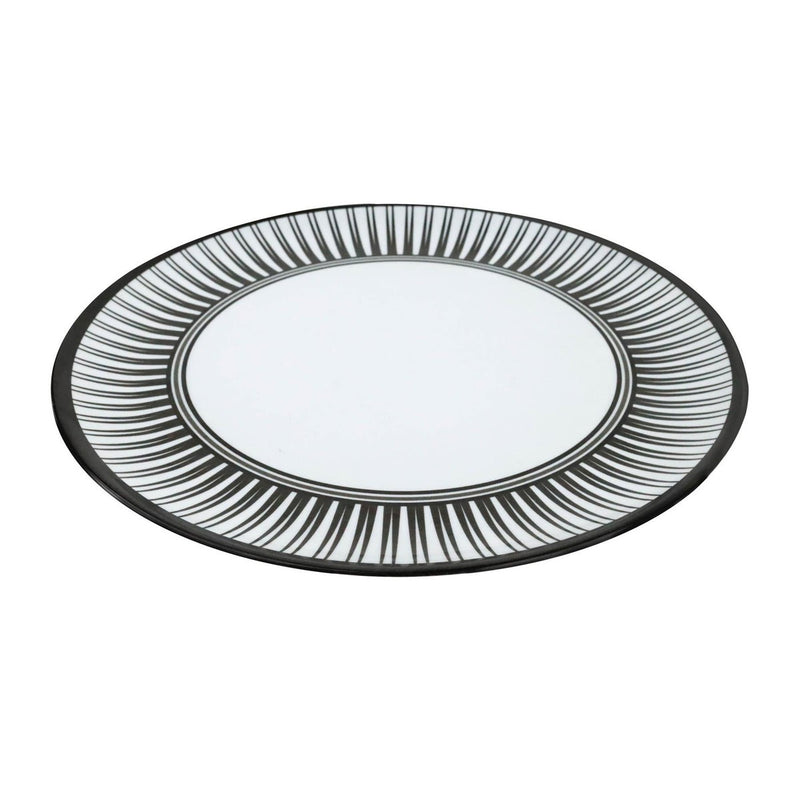 Camping Caravan Picnic Fishing Travel Melamine 16pc Dining Dinner Set - Stripe 7 Leisurewize - UK Camping And Leisure