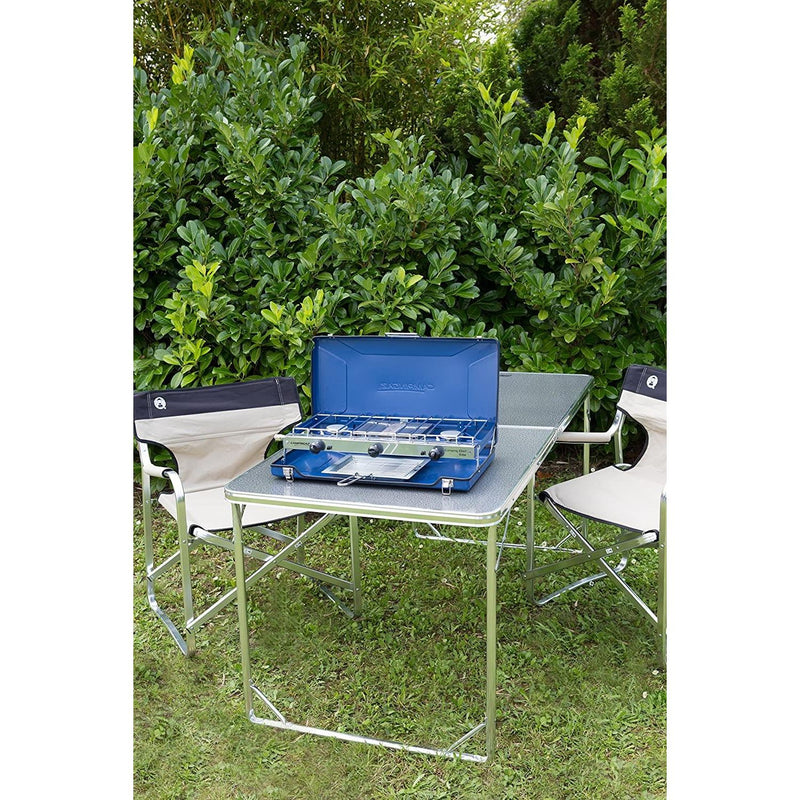 Campingaz Camping Chef Folding Double Burner Stove With Grill Campingaz - UK Camping And Leisure
