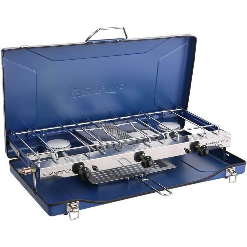 Campingaz Camping Chef Stove Folding Double Burner With Grill Campingaz - UK Camping And Leisure