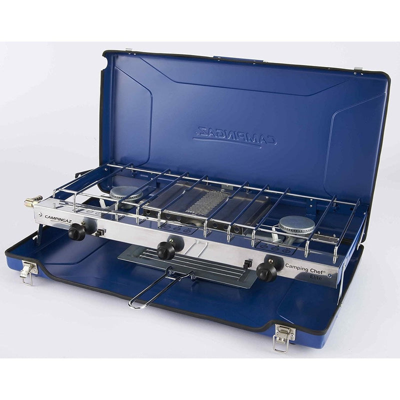 Campingaz Camping Chef Stove Folding Double Burner With Grill Campingaz - UK Camping And Leisure