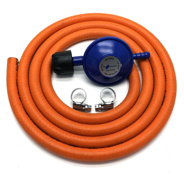 CAMPINGAZ Type 30mbar GAS REGULATOR With 2m Hose + 2 Clips FITS 907 904 901 UK Camping And Leisure