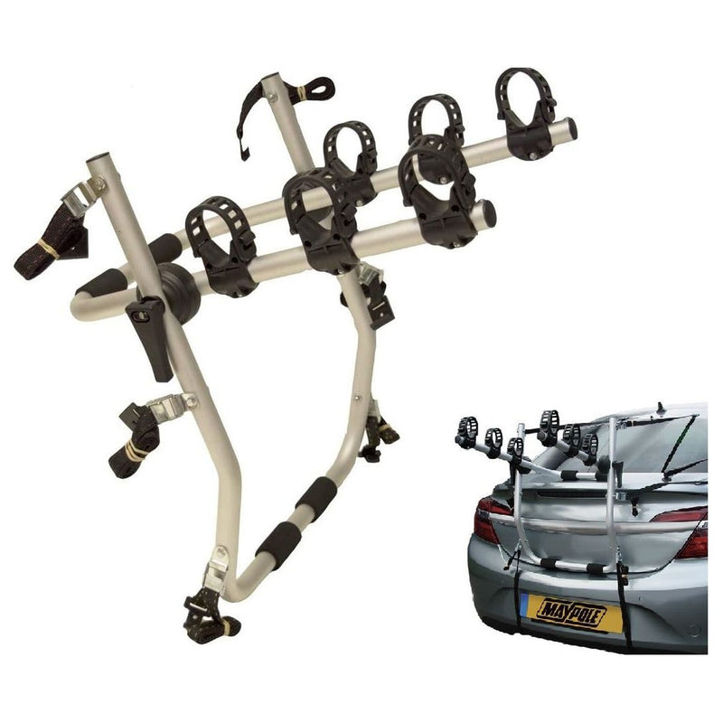 Car 3 Bike Carrier Rear Tailgate Boot Cycle Rack fits Universal Maypole - UK Camping And Leisure