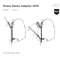 Thule Adapter Wall Knaus Deseo 2019 Omnistor 5200 Awnings 3.50m