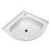 Caravan Motorhome Boat Bathroom White Plastic Corner Vanity Sink Bowl Camper Van UK Camping And Leisure