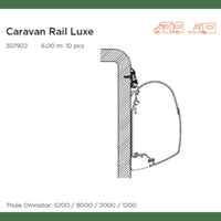 Thule Adapter TO 1200 Caravan Rail Luxe  |  6.00m (price per 10 pcs)