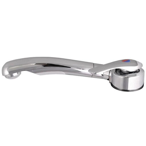 Caravan Reich Twist Single Lever Mixer Tap In Matt Left-Hand 45 Degree With Tail Reich - UK Camping And Leisure