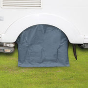 Caravan Wheel Cover Alloy Protection for 13" & 14" Wheels with eyelets Quest - UK Camping And Leisure