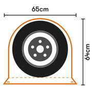 Caravan Wheel Cover Alloy Protection for 13" & 14" Wheels with eyelets Quest - UK Camping And Leisure