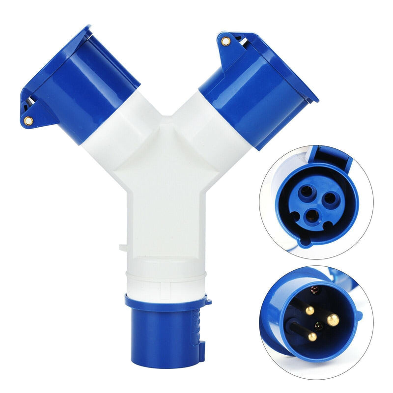 Caravans Hook Up 2 Way 16Amp 240V Mains Hook Up Adaptor Crusader - UK Camping And Leisure