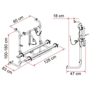 CARRY-BIKE CARAVAN UNIVERSAL 2 Bike Carrier 35 kg Caravan / Motorhome Fiamma - UK Camping And Leisure