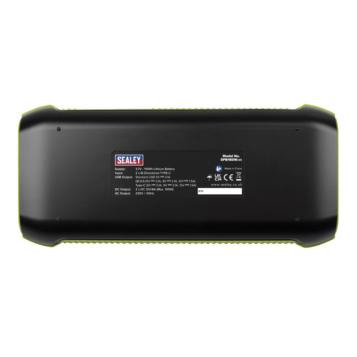 Sealey 31200MAH Power Bank Pack Charger with AC 3 Pin Plug & 2x USB & Light Sealey - UK Camping And Leisure