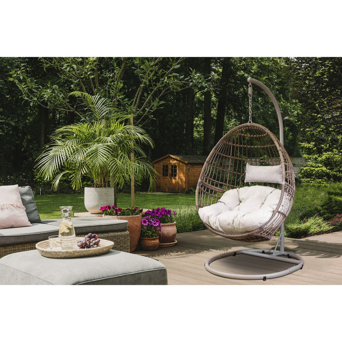 Dellonda Single Swinging Egg Chair with Cushion DG60 Dellonda - UK Camping And Leisure