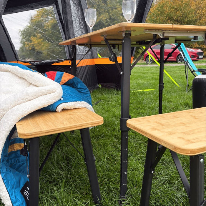 Olpro Folding Bamboo Bench Set