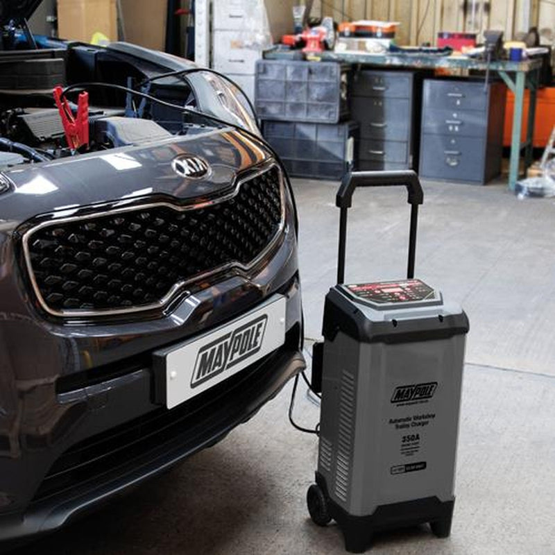 Maypole Workshop Automatic Start Trolley Battery Charger 60A /350A 12-24V - View 5