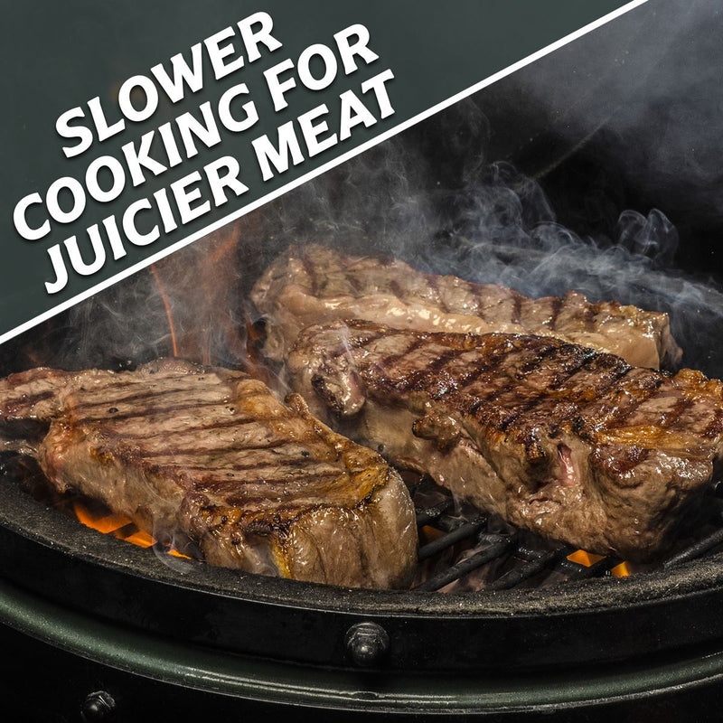 Dellonda Deluxe 22"(56cm) Ceramic Kamado Style BBQ with Wheeled Stand Dellonda - UK Camping And Leisure