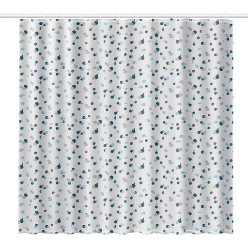 Shower Curtain White & Green Dot 234701 Rayen - UK Camping And Leisure