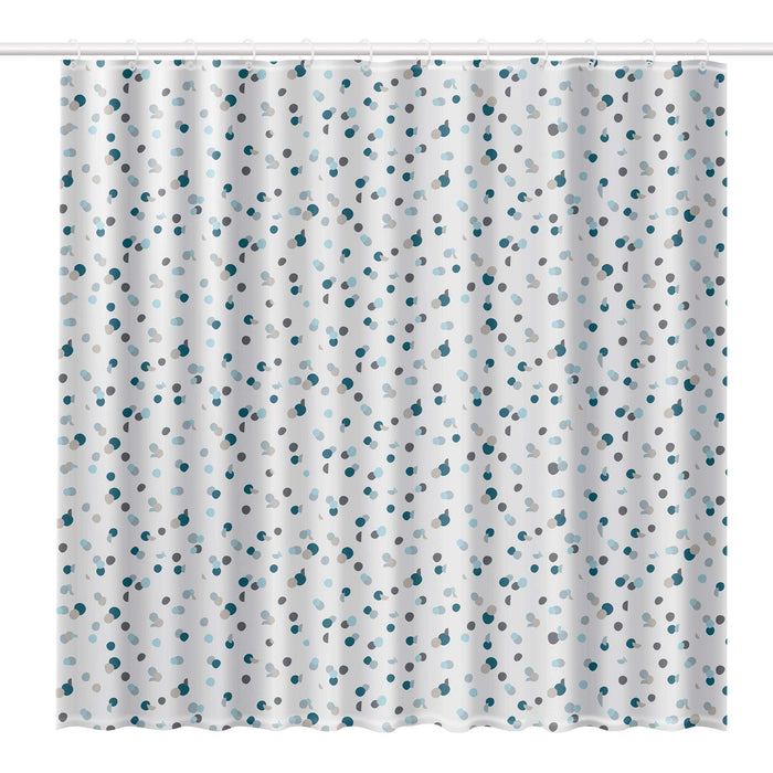 Shower Curtain White & Green Dot 234701 Rayen - UK Camping And Leisure