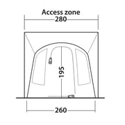 Outwell Santa Monica Air Mid High Driveaway Awning Campervan 240-270cm - View 10