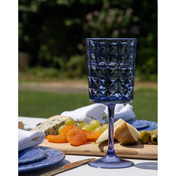 Gimex Stone Line Wine Glass Azure 400ml 1 Piece Gimex - UK Camping And Leisure