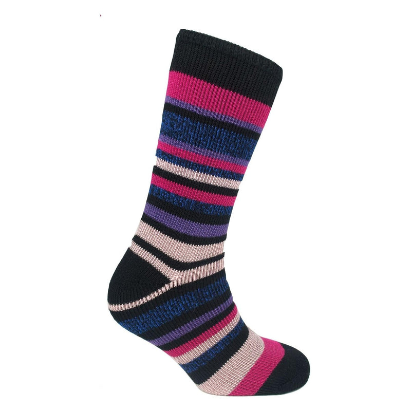 Ladies thermal insulated striped socks (assorted colours) 2628 UK Camping And Leisure - UK Camping And Leisure