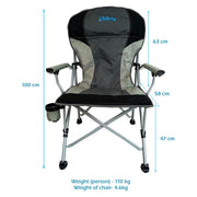 Liberty Grey Folding Camping Chair MDS1203 Liberty Leisure UK - UK Camping And Leisure