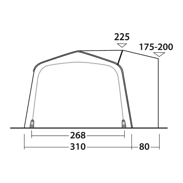 Outwell Jonesville 440SA Flex Drive-Away Awning Campervan 175 - 200 cm Outwell - UK Camping And Leisure