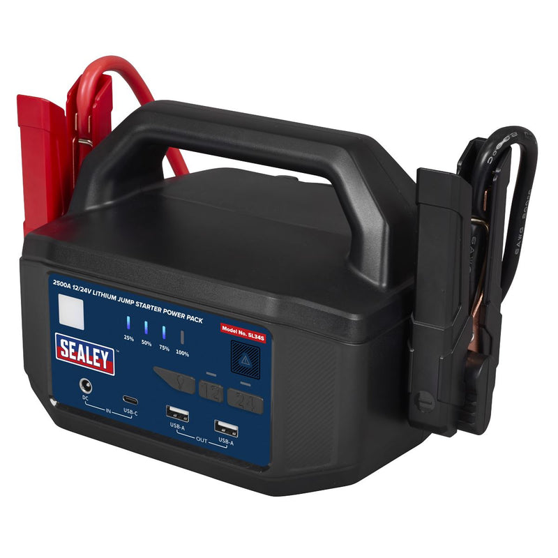 Sealey 2500A 12/24V Lithium Jump Starter Power Pack SL34S Sealey - UK Camping And Leisure