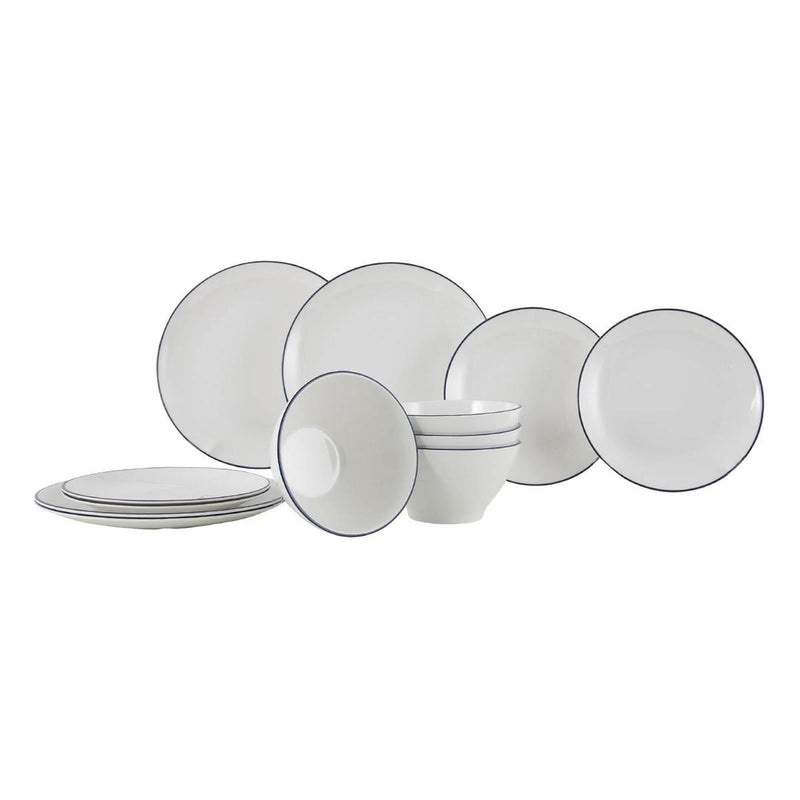 Gimex Linea Line Tableware Blue 12 Pieces Gimex - UK Camping And Leisure