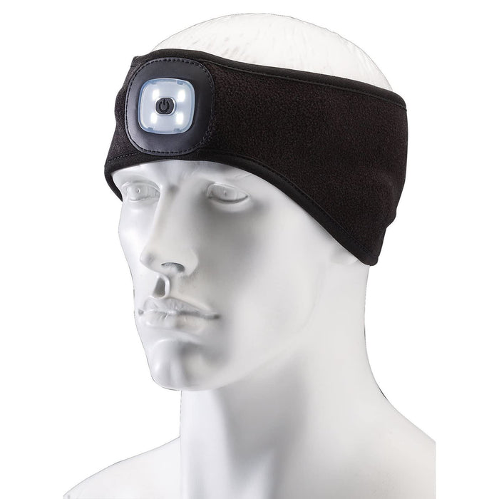 Draper Headband with USB Rechargeable LED Torch, 1W, Black, One Size 95172 Draper - UK Camping And Leisure