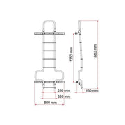 Fiamma Deluxe Dj Ducato Ladder - Image 2 of 2 | UK Camping and Leisure