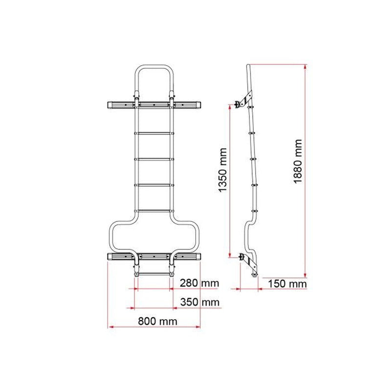 Fiamma Deluxe Dj Ducato Ladder - Image 2 of 2 | UK Camping and Leisure