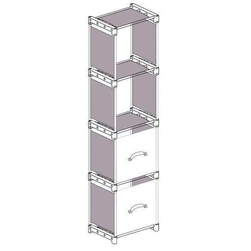 Quest Pack Away Camping Tent Shelf Storage Unit with 2 x Storage Boxes Quest - UK Camping And Leisure