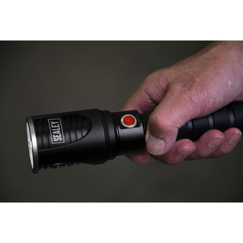 Sealey Aluminium Torch 60W COB LED Adjustable Focus Rechargeable with USB Port Sealey - UK Camping And Leisure