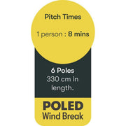 6 Pole Multicoloured Polythene Windbreak 1445 Quest - UK Camping And Leisure