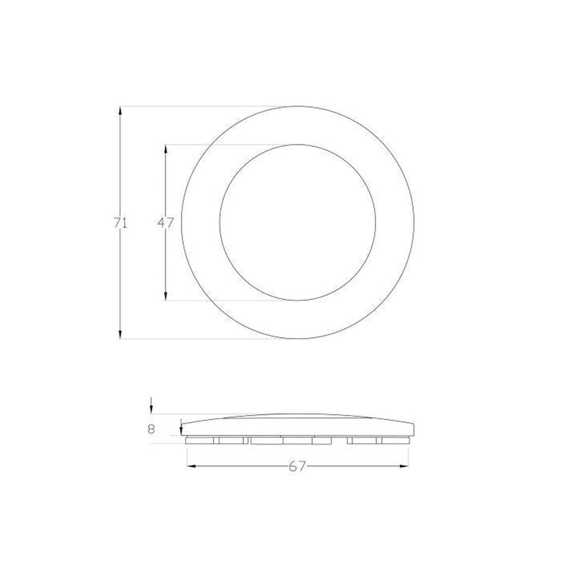 Surface Mounted Ceiling Spot Light Hts253 Chrome  4000K - Image 2 of 2 | UK Camping and Leisure
