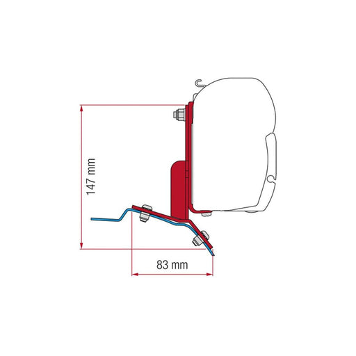 Fiamma Adapter Kit Ford Custom Fiamma - UK Camping And Leisure