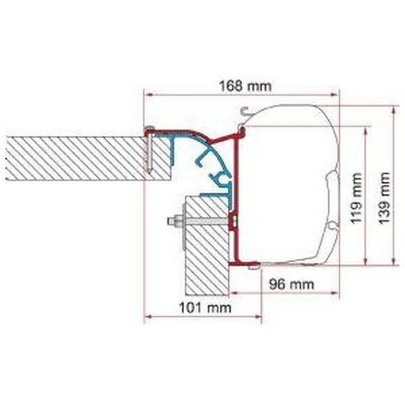 Fiamma F45 Adapter Kit Bailey Mk2 98655-946 Fiamma - UK Camping And Leisure