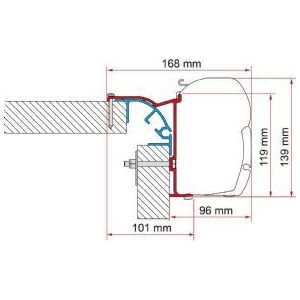 Fiamma F45 Adapter Kit Bailey Mk2 98655-946 Fiamma - UK Camping And Leisure