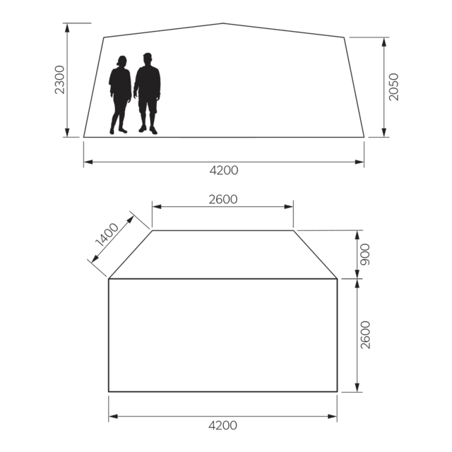 Dometic Club Deluxe AIR Pro DA Campervan Awning Dometic - UK Camping And Leisure