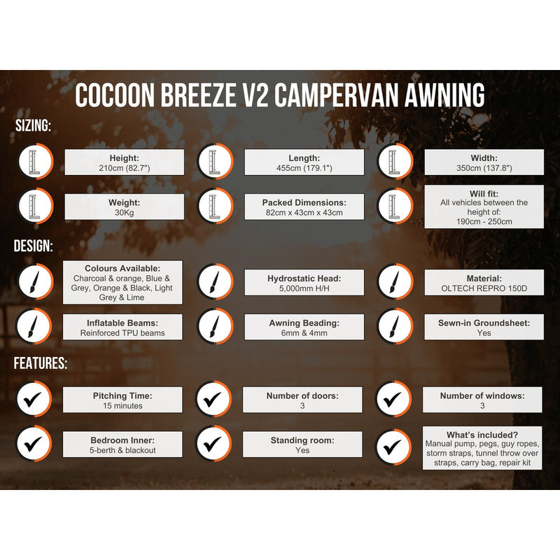 Olpro Cocoon Breeze v2 Campervan Awning Olpro - UK Camping And Leisure