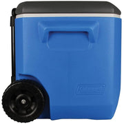 Coleman Blue 60QT Tricolour Wheeled Camping Cooler Coleman - UK Camping And Leisure