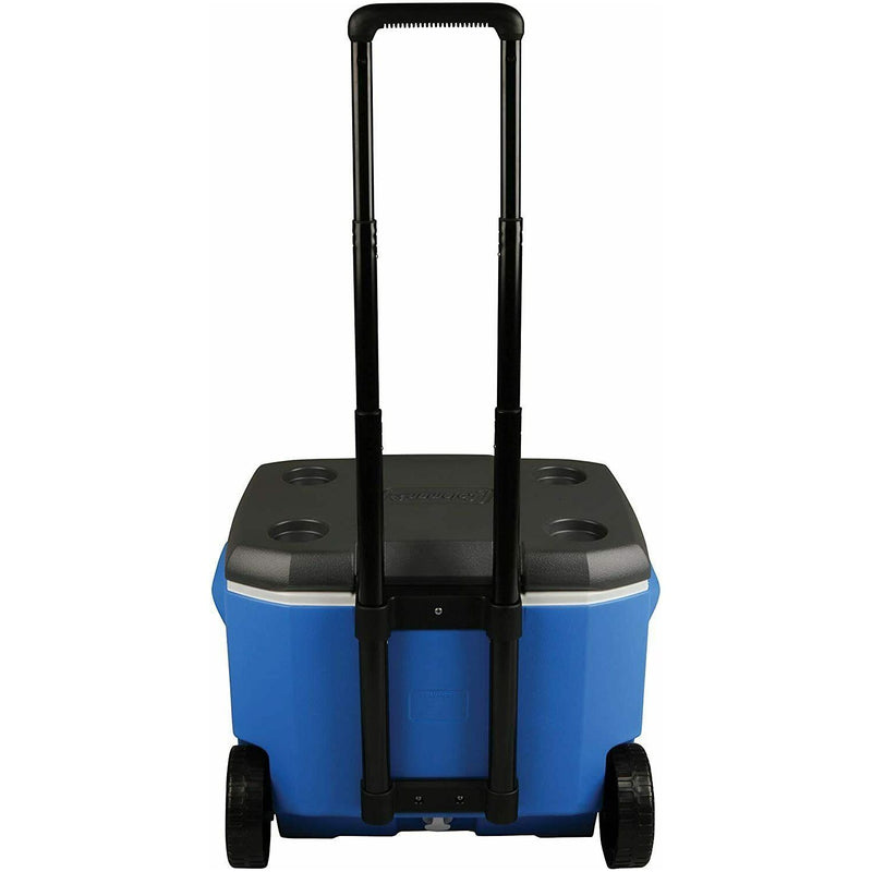 Coleman Blue 60QT Tricolour Wheeled Camping Cooler Coleman - UK Camping And Leisure